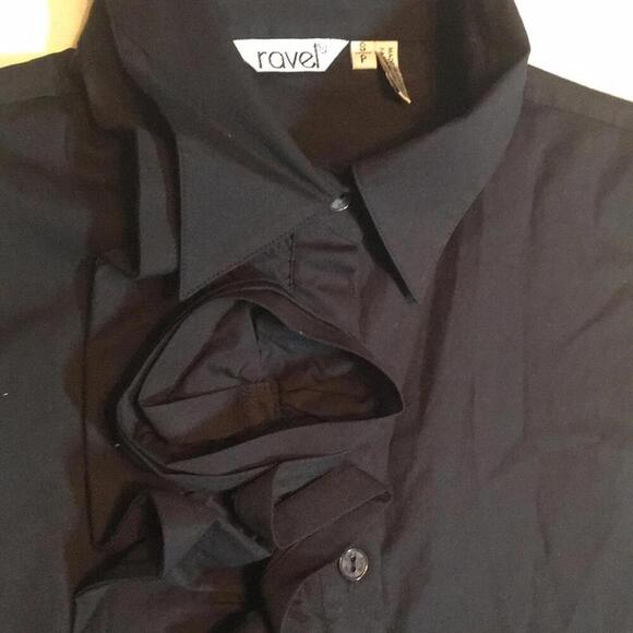 🌺 Ravel button up black sleeveless top size Small - Picture 3 of 5